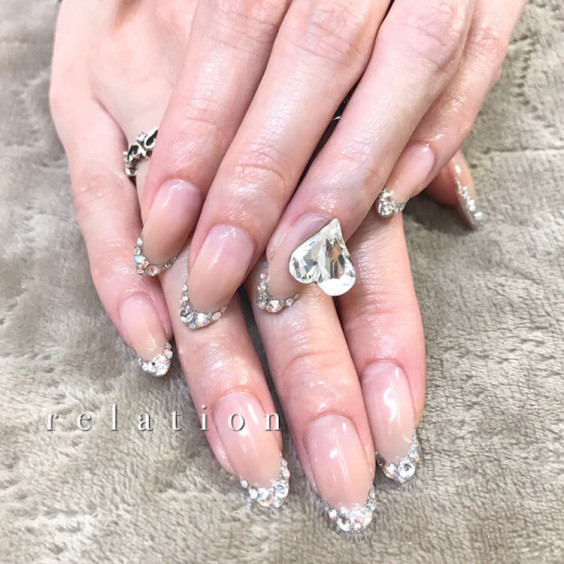 ハートパーツがちょー可愛い Nail Atelier Relation