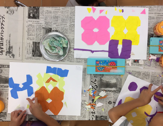折り紙切って貼って Art School Mittsu 折り紙切って貼って Art School Mittsu