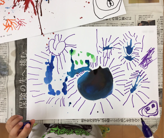 ストローで花火を描こう Art School Mittsu