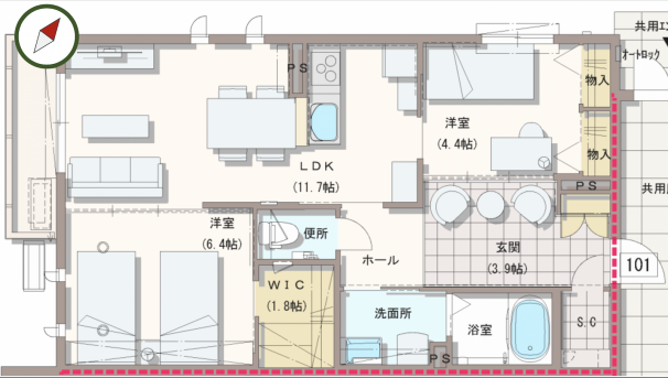 間取り 公式 Arbre陣屋 新築 2ldk 1ldk 埼玉県上尾市のデザイナー設計の賃貸マンション アパート