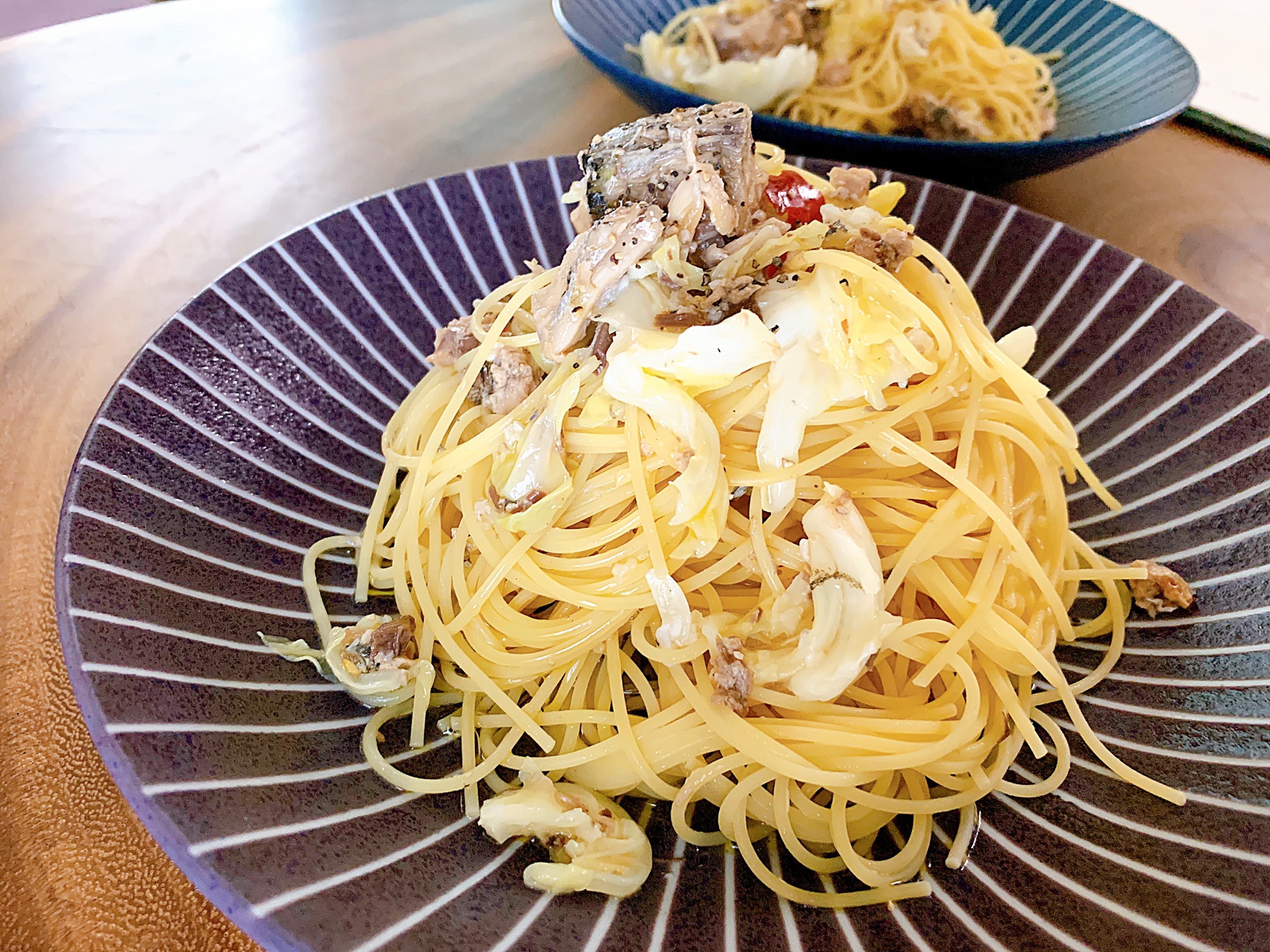 さば缶キャベツの塩麹パスタ 大人の食育クッキング