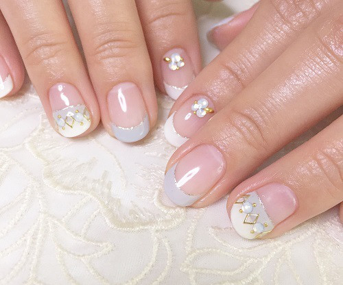 ２色でフレンチネイル Dolce Agio