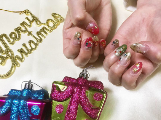 クリスマスネイル おつまみnail