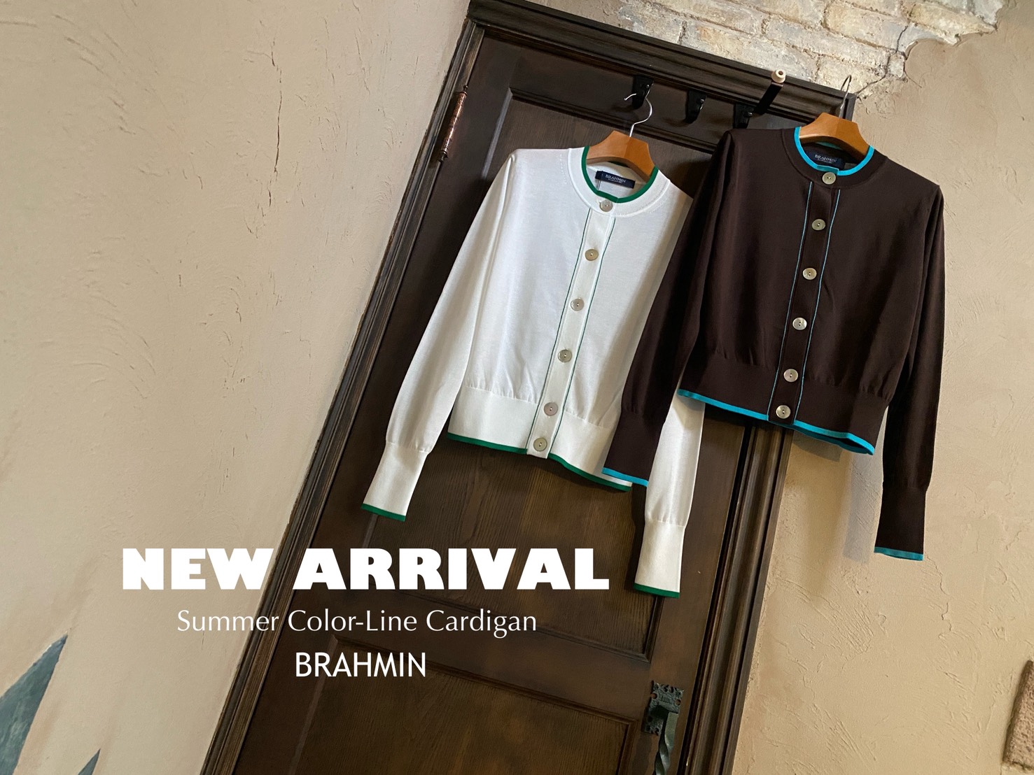 New Arrival !”夏の装いを軽やかに彩る、BRAHMINの配色ライン