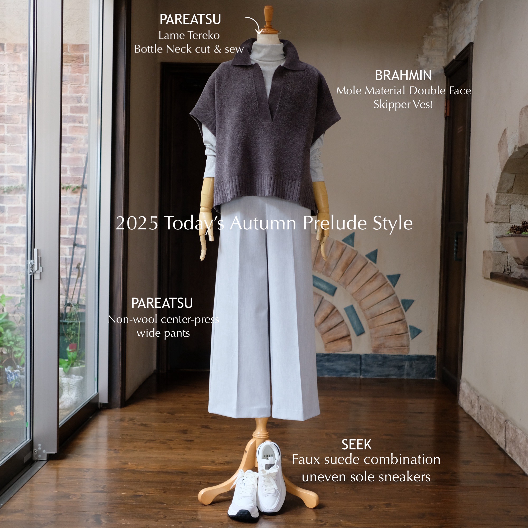 新品　BRAHMIN ブラーミン ラウンドスリーブ ブラウス　25SS 新品 BRAHMIN ブラーミン ラウンドスリーブ ブラウス 25SS