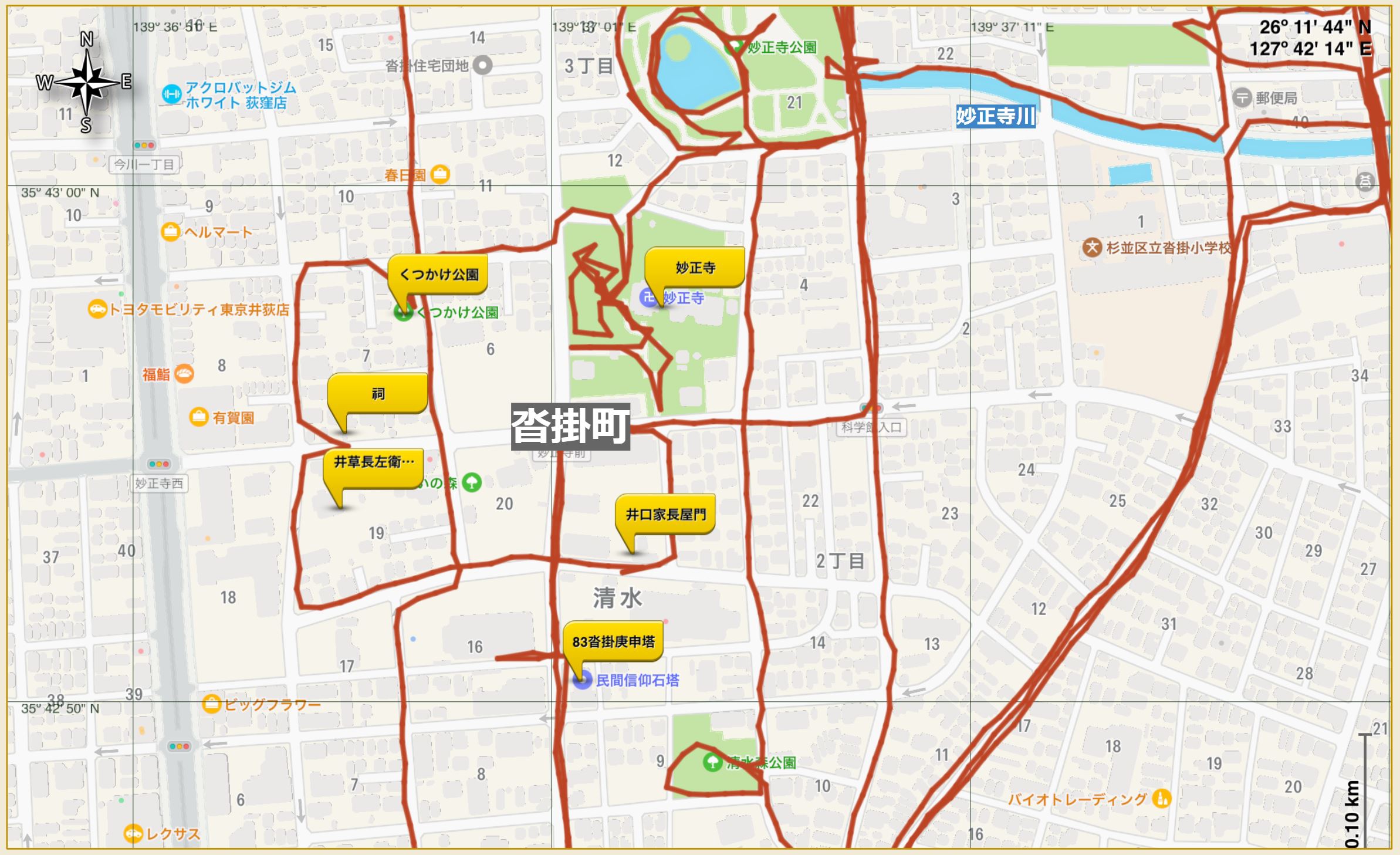 杉並区 03 (08/12/23) 旧井荻町 (井荻村) 旧下井草村 (3) 沓掛 杉並区 03 (08/12/23) 旧井荻町 (井荻村) 旧下井草村 (3) 沓掛