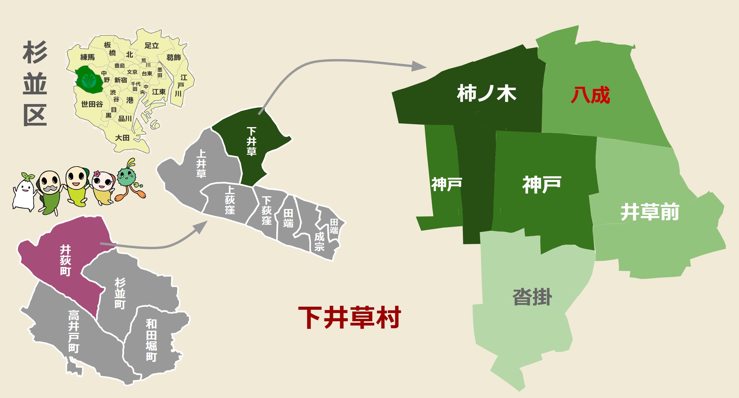 杉並区 03 (08/12/23) 旧井荻町 (井荻村) 旧下井草村 (2) 八成