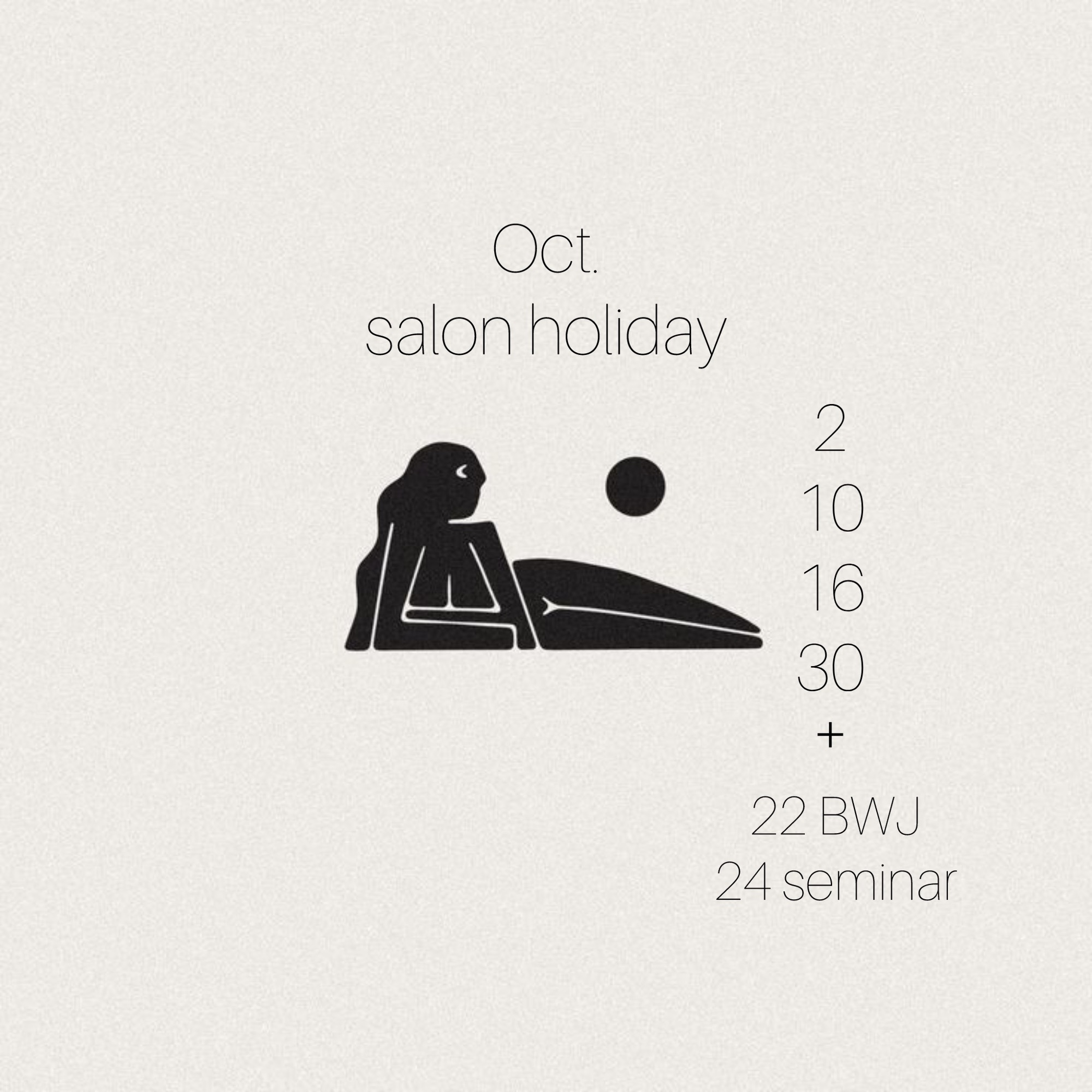 10月salon holiday | salon di un agio