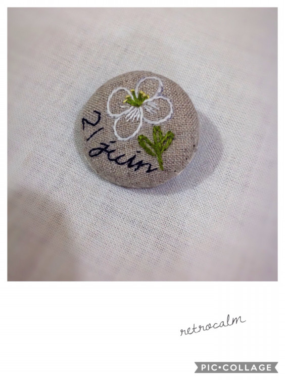誕生花刺繍 6 21月見草 レトロカーム 本山の雑貨屋 レトロカーム 誕生花刺繍 6 21月見草 レトロカーム 本山の雑貨屋 レトロカーム