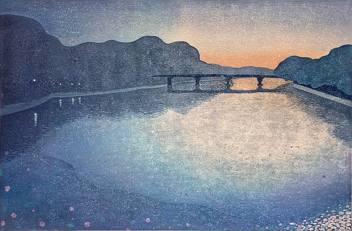 木版画 近藤 幸 『reflected』 - 美術品