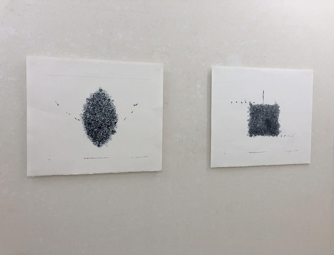 日動画廊　銅版画　リトグラフ　山本正文　額装　現代アート　気球　禅画　版画　瞑想 No.464 山本近子 銅版画展 '23 10.14 ~ 10.28 | Gallery A・C・S