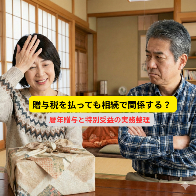 相続・贈与 贈る人・贈られる人の知恵 贈与税を払っても終わりじゃない！相続で関係する暦年贈与と特別受益