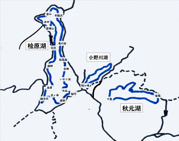 桧原湖周辺map 桧原湖ワカサギ釣り情報まとめサイト