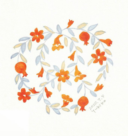 44 ザクロの花図案 Yukiko 44 ザクロの花図案 Yukiko