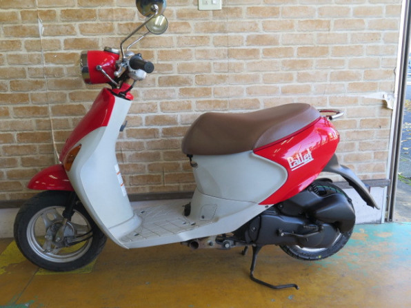 レッツ4 赤 （動画あり スズキ レッツ4 FI 4スト 原付 バイク 50cc 