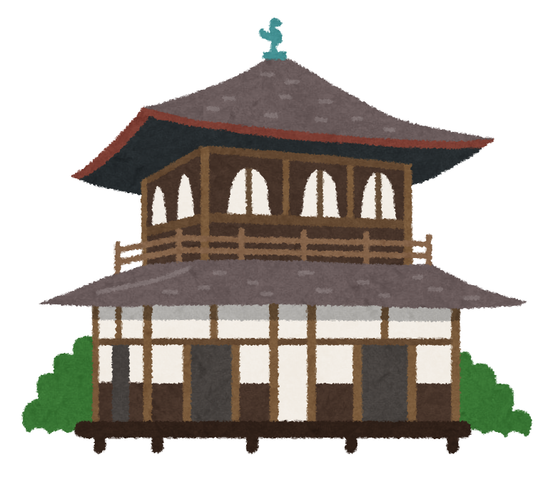 最高の金閣寺 イラスト 簡単 日本のイラスト