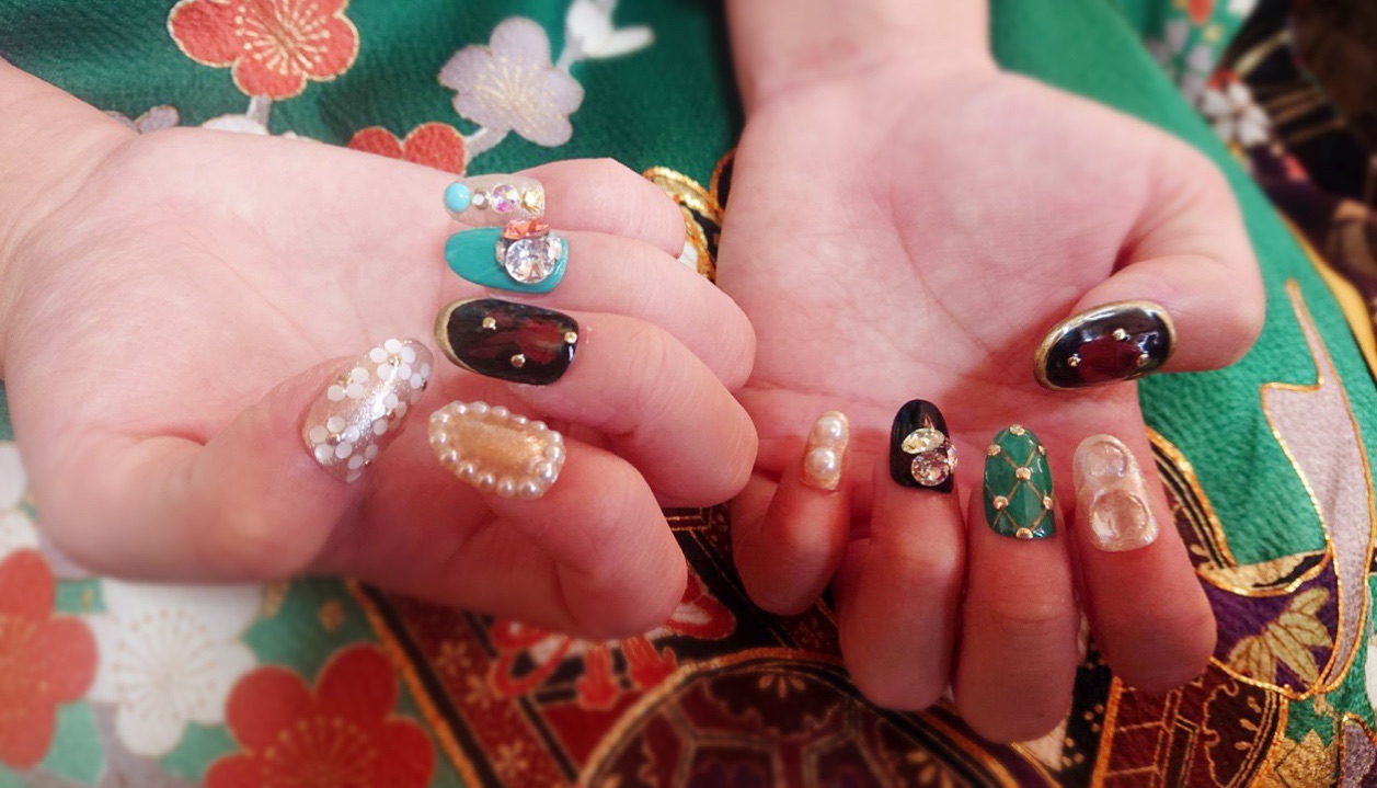 成人式ネイルチップ出来ました 福島県郡山市 Nail Salon Toiro 十色