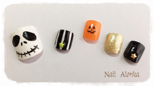 ハロウィン フットネイル Nail Alonka