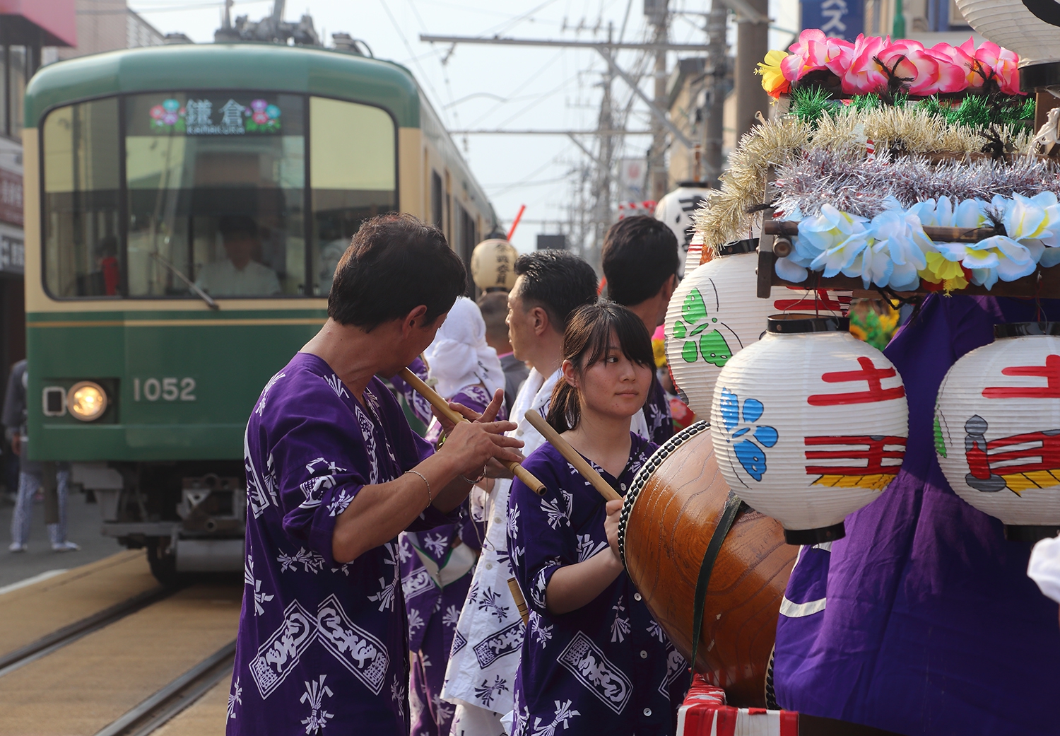 江ノ電 腰越のお祭り 小動神社の祭礼 Nゲージ ジオラマ 鉄道模型