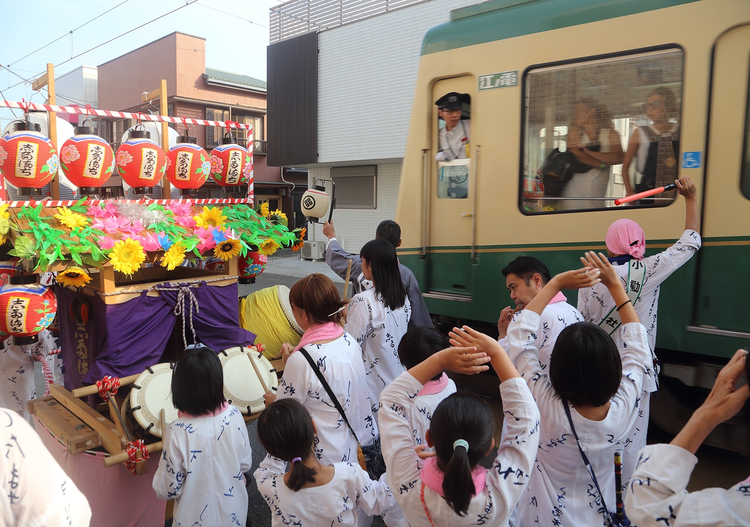 江ノ電 腰越のお祭り 小動神社の祭礼 Nゲージ ジオラマ 鉄道模型