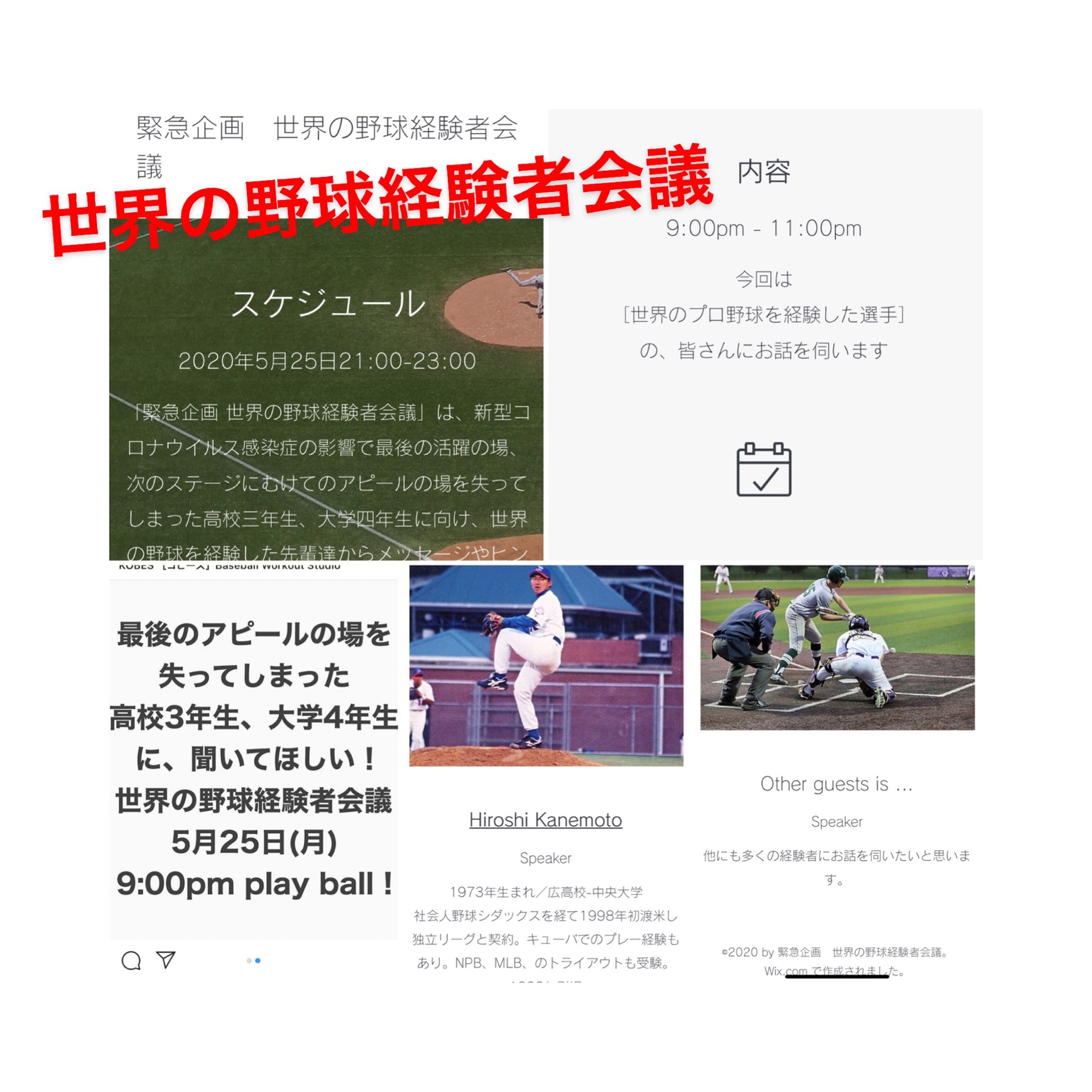 世界の野球経験者会議 ヒロボールパーク Homepage