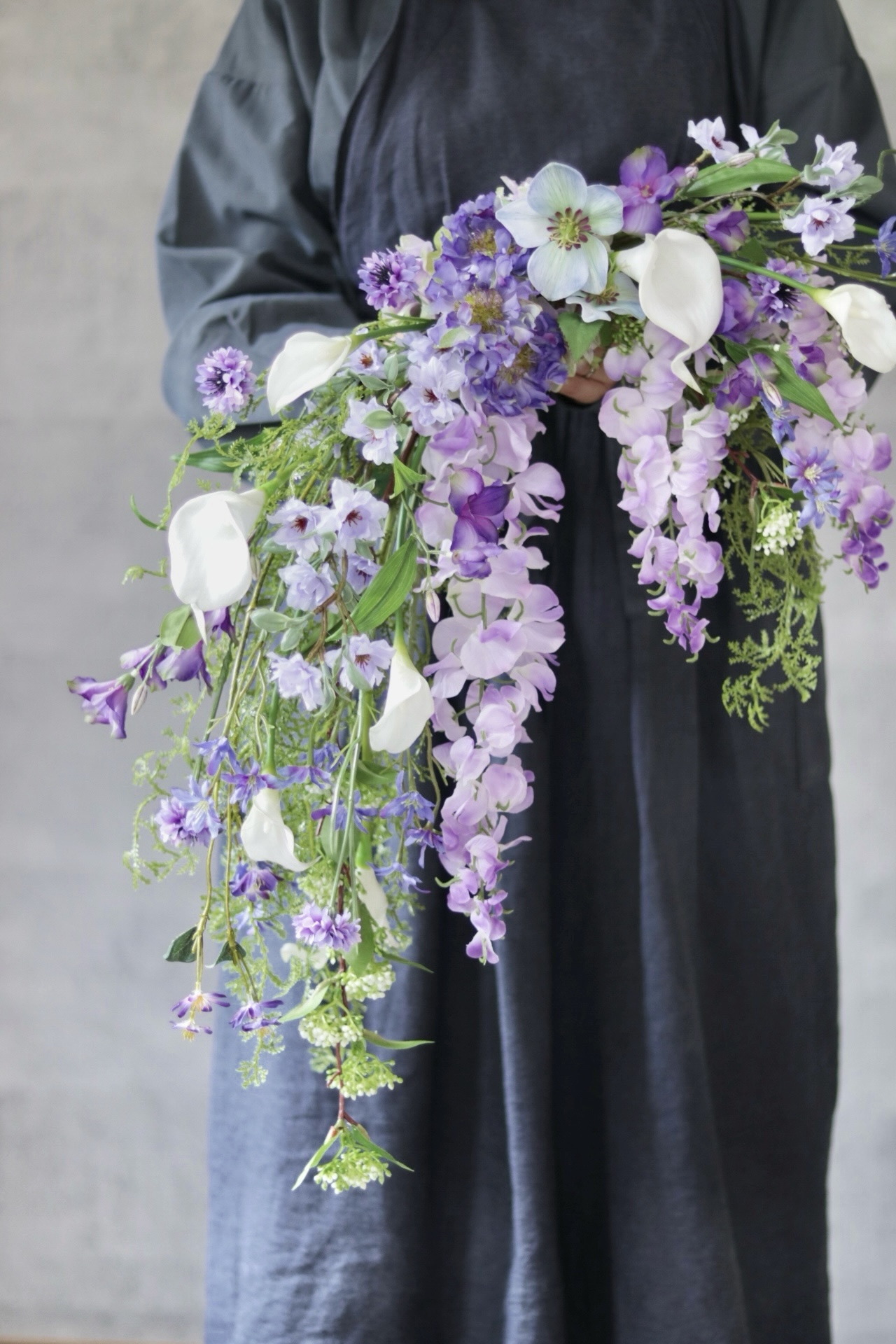 5月の花あそび「ウィステリアが咲くころに −バレリーナブーケ風