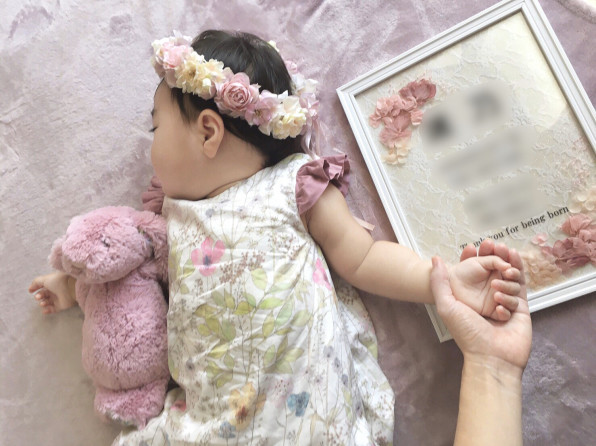 やさしいニュアンスカラーの花かんむり ペールピンク パール ノンワイヤー 千葉県浦安 新浦安 アーティフィシャルフラワー 高品質な造花 教室 Little Kukka リトルクッカ