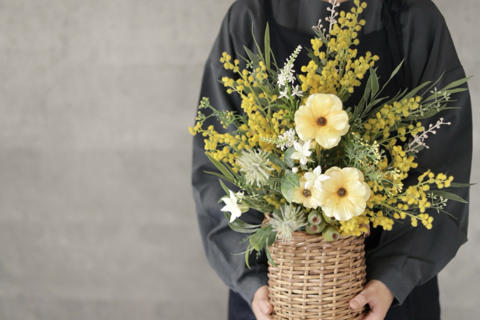 季節の花あそび「春を告げるミモザのスワッグ」 | 千葉浦安(新浦安