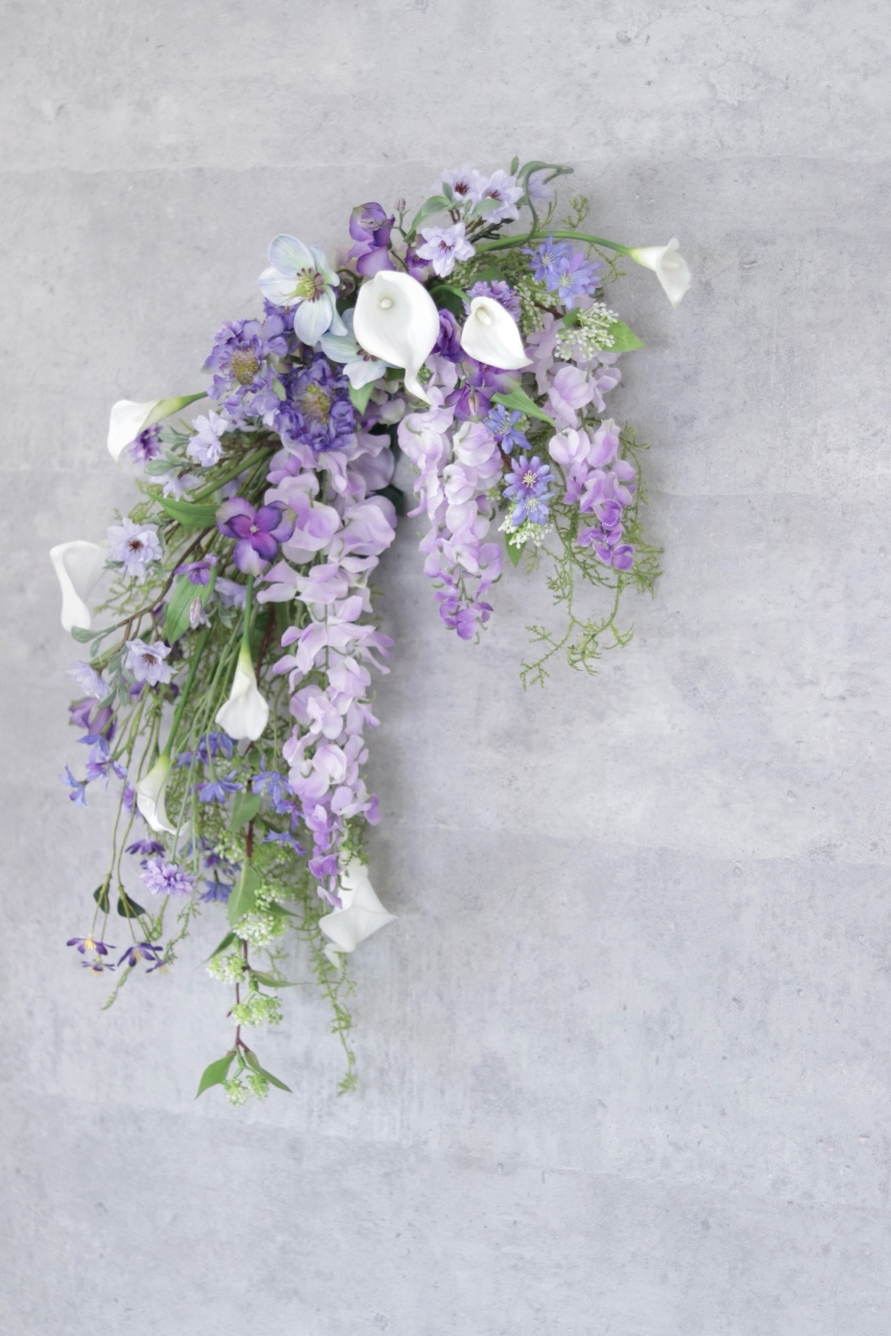 5月の花あそび「ウィステリアが咲くころに −バレリーナブーケ風