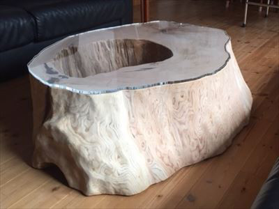 丸太の輪切りテーブル コーヒーテーブル でかい 