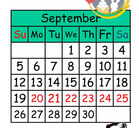 6月のカレンダーの変更及び9月までのカレンダー | アイエス・岡出山英語塾 