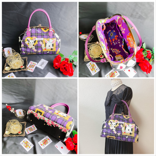 9/26(土)21時〜ゴシックうさぎトランプ柄新作がま口バッグ4点  