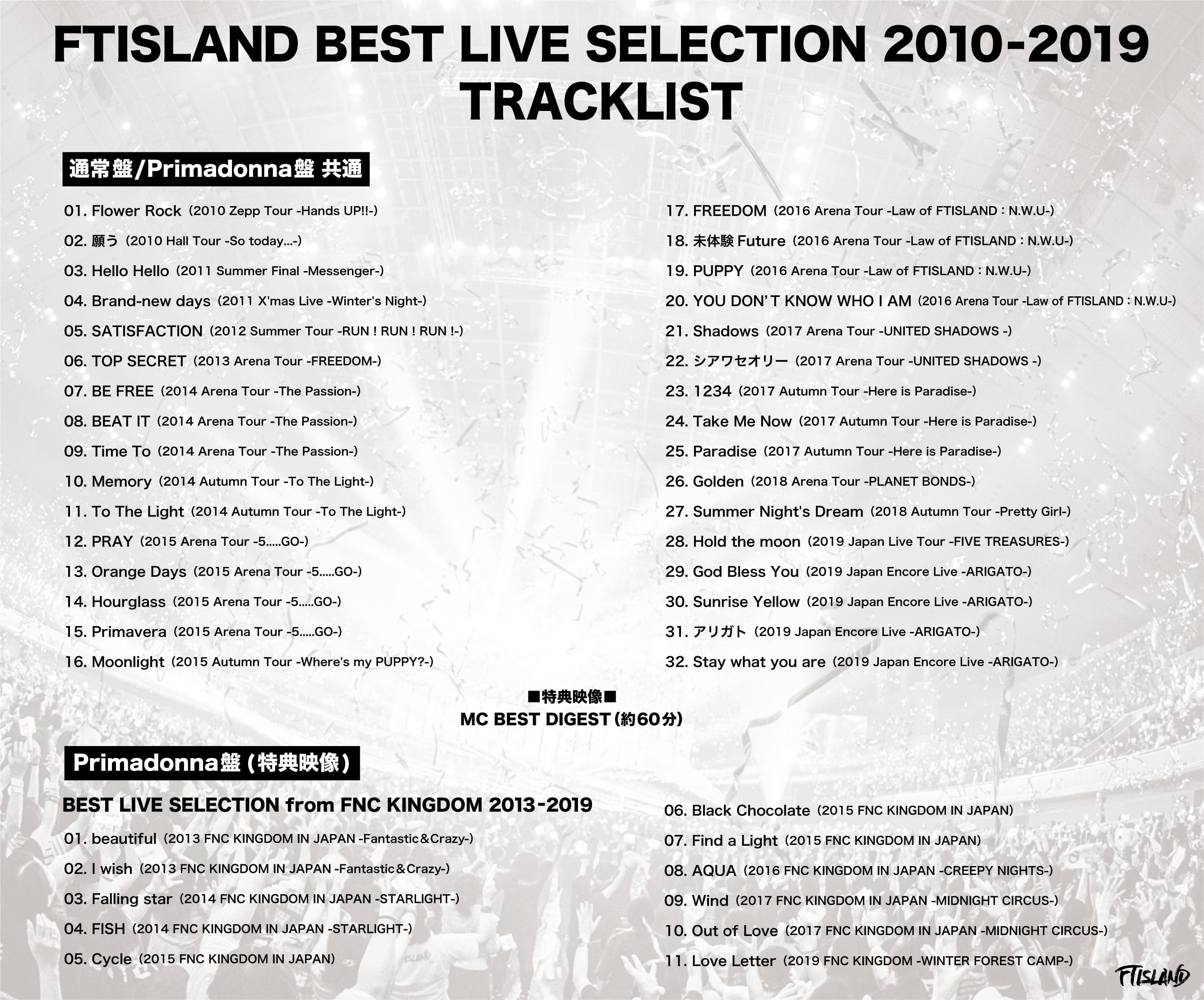 FTISLAND、全19ツアー131公演からセットリストを厳選し再構成した