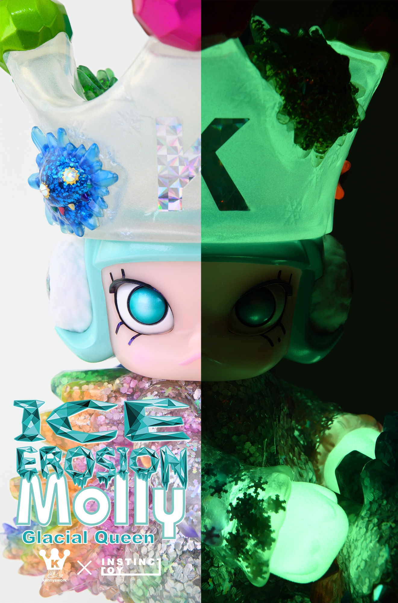 【安い在庫あ】mini ICE EROSION MOLLY 3rd color Glacial Queen / オンライン販売のみ、当選　POPMART molly instinctoy その他