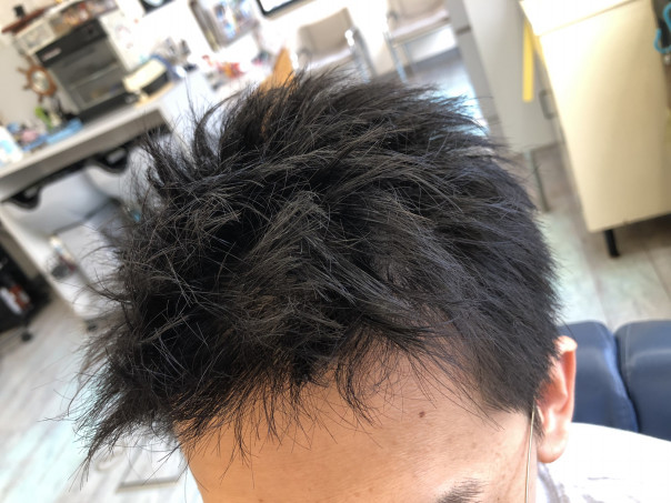 メンズカット ショートシャギー 直毛男子 カットスペース ｋ ｰ Barber Shop 横浜市港南区の理容室 上永谷と下永谷の中間地にある理髪店です フェードカットやスキンフェードなどのメンズカットに定評あり 駐車場２台分完備