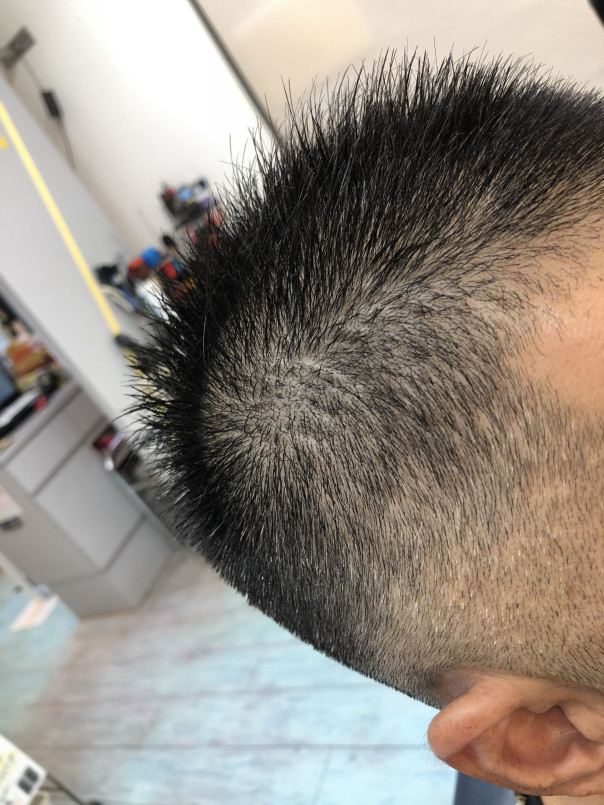 前髪も刈り上げるおしゃれボウズ カットスペース K Barber Shop 横浜市港南区の理容室 上永谷と下永谷の中間地にある理髪店です フェードカットやスキンフェードなどのメンズカットに定評あり 駐車場２台分完備