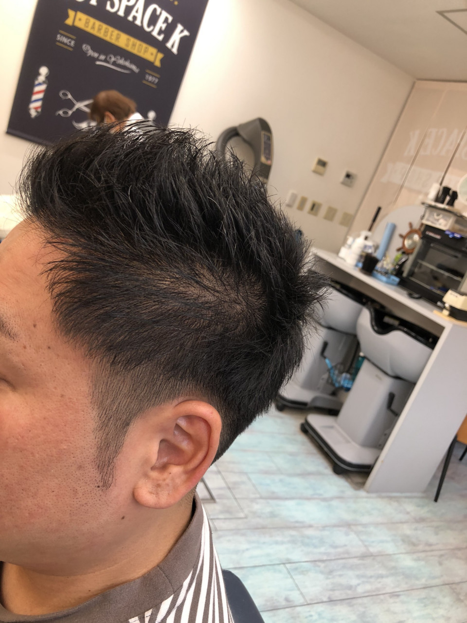 ソフトモヒカン ツーブロック カットスペース K Barber Shop 横浜市港南区の理容室 上永谷と下永谷の中間地にある理髪店です フェードカットやスキンフェードなどのメンズカットに定評あり 駐車場２台分完備