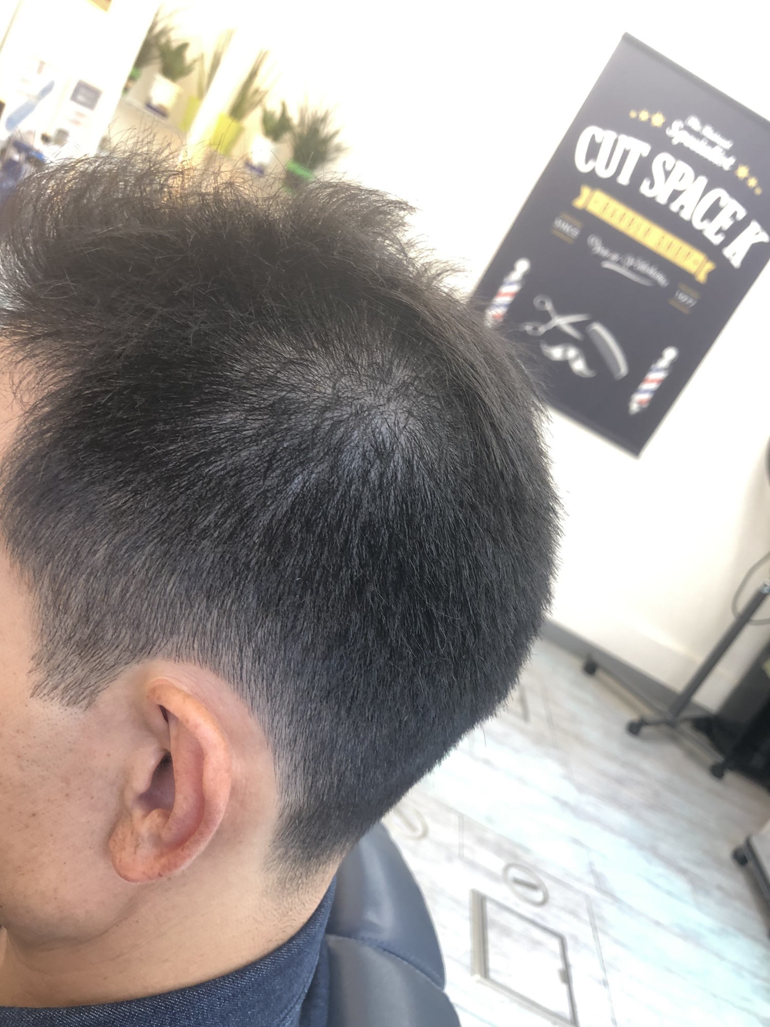 6mmからのソフトモヒカン 白過ぎない自然な厚みと仕上がり カットスペース K Barber Shop 横浜市港南区の理容室 上永谷と下永谷の中間地にある理髪店です 駐車場2台分完備