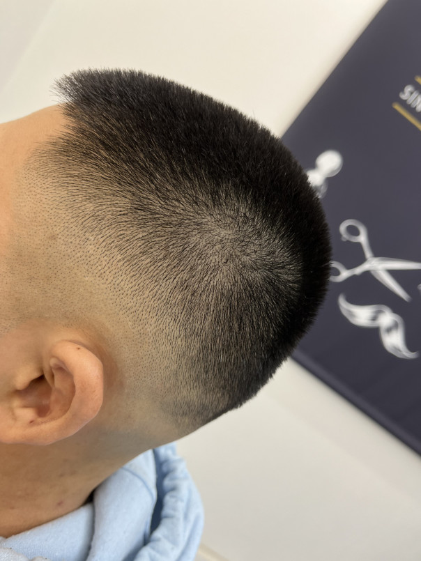 短すぎない長めボウズとスキンフェード Barber Style カットスペース ｋ ｰ Barber Shop 横浜市港南区の理容室 上永谷と下永谷の中間地にある理髪店です フェードカットやスキンフェードなどのメンズカットに定評あり 駐車場２台分完備