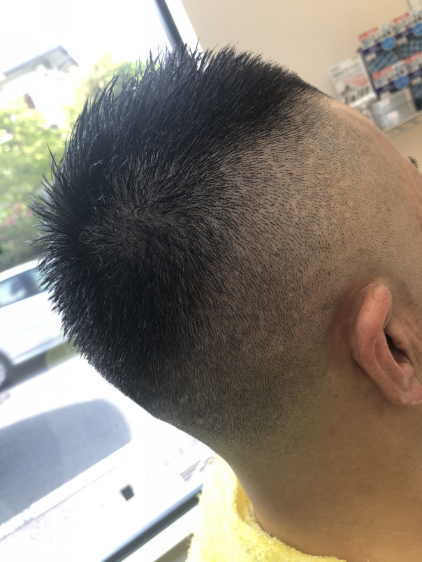 フロントも刈り上げるおしゃれボウズ ロースキンフェード カットスペース K Barber Shop 横浜市港南区の理容室 上永谷と下永谷の中間地にある理髪店です フェードカットやスキンフェードなどのメンズカットに定評あり 駐車場２台分完備