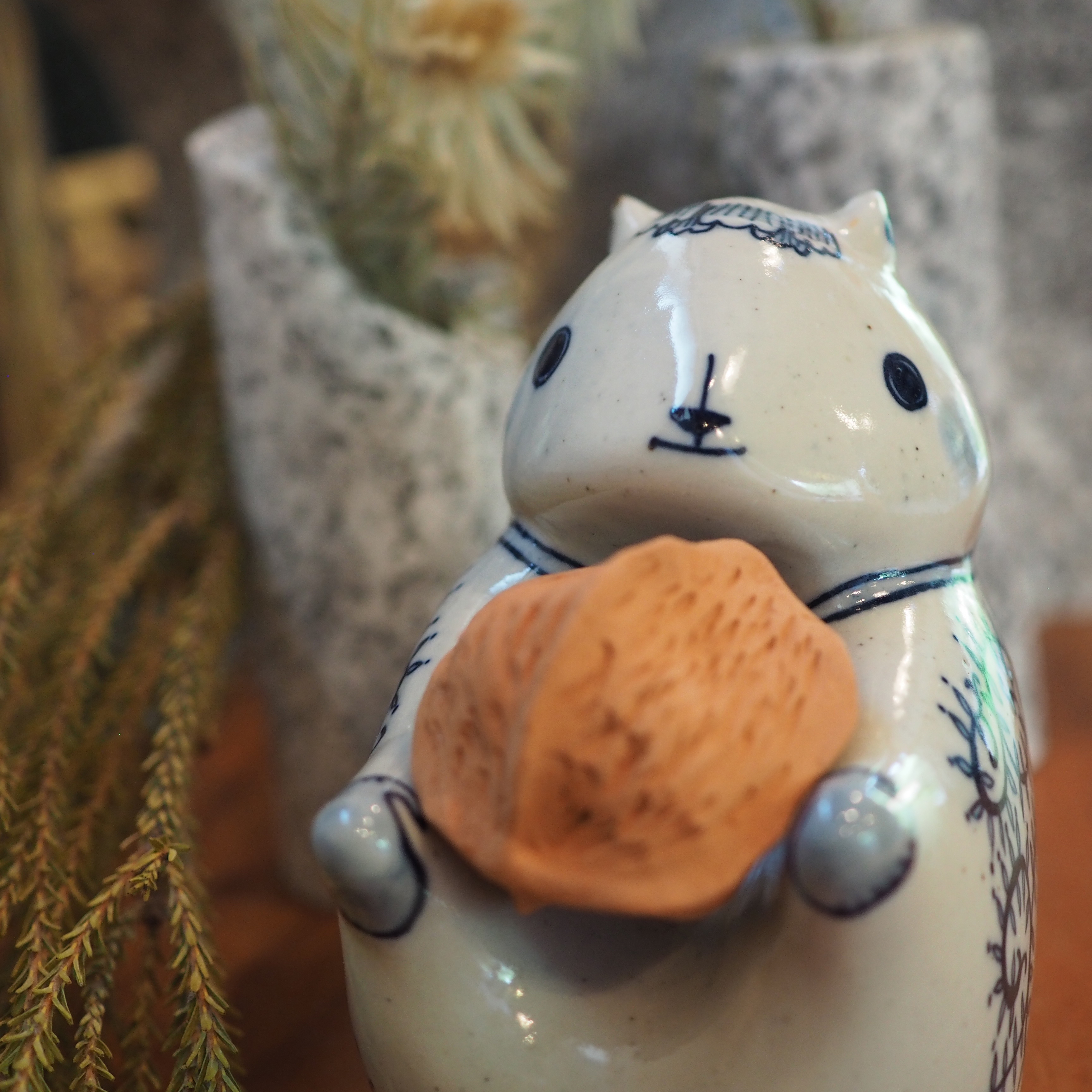 陶芸作家のかわいい工芸品　大家族セット 牛窯 佐藤敬 サラダ鉢 19cm｜プレート・ボウル｜IDEE SHOP Online