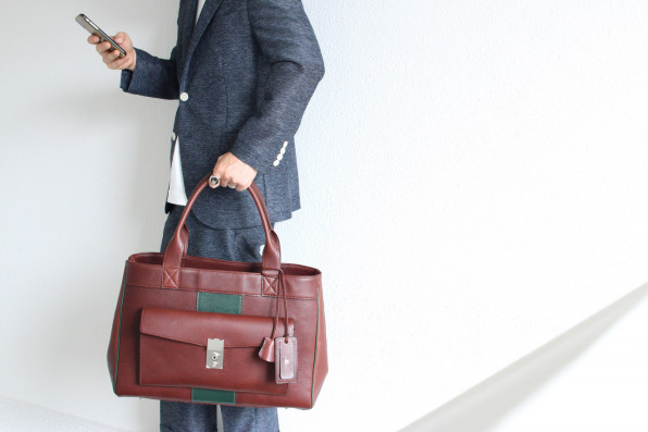 手縫い鞄】ビジネス仕様のトラベリングバッグ※ハンドソーン9分仕立て  