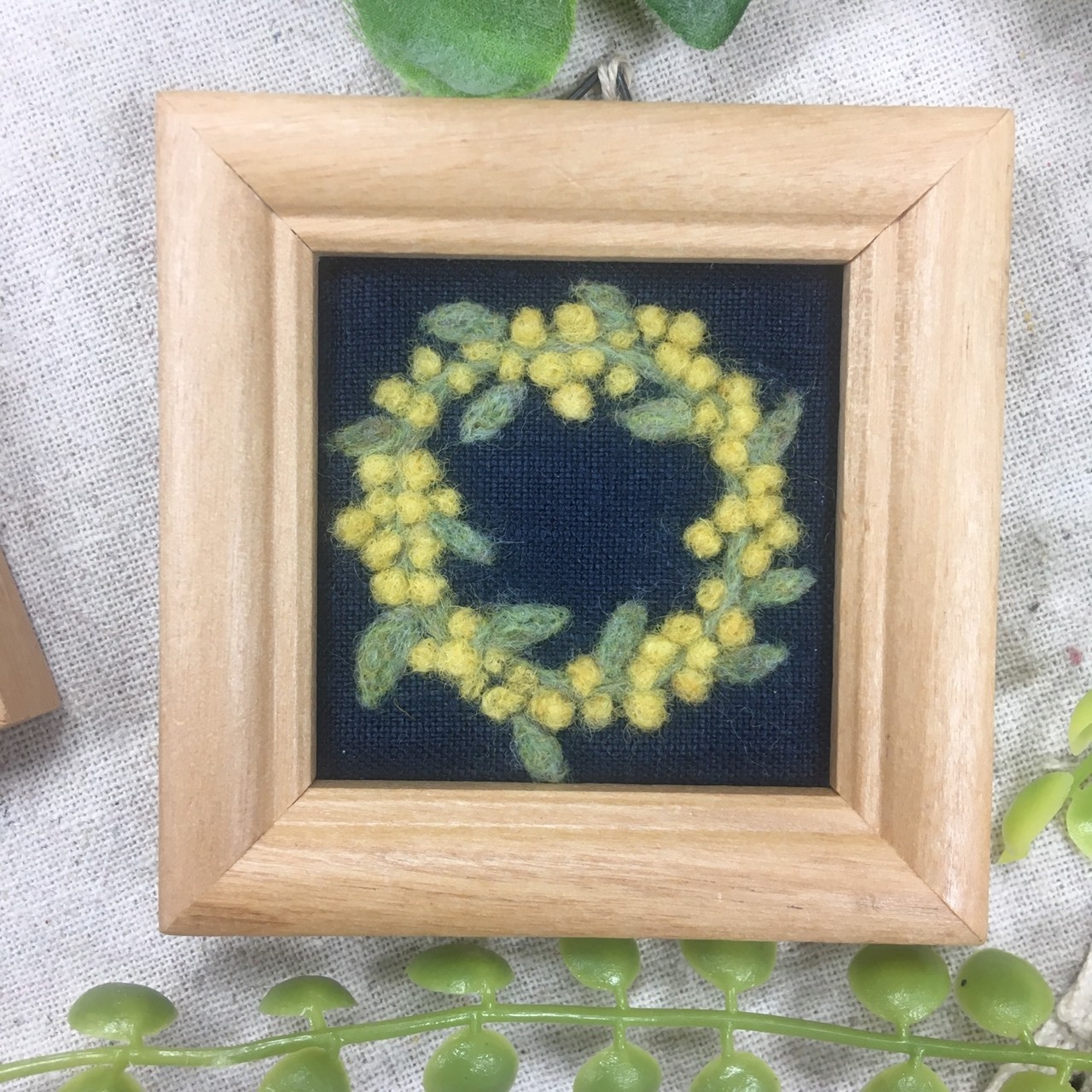 2021.3/1】ミモザの羊毛フェルト刺繍を作ろう | 雑貨とワークショップ haru+