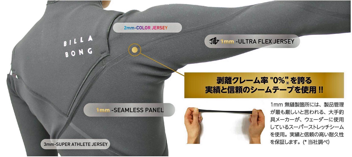 ビラボン ウエットスーツ （サーフィン タッパー ビラボン