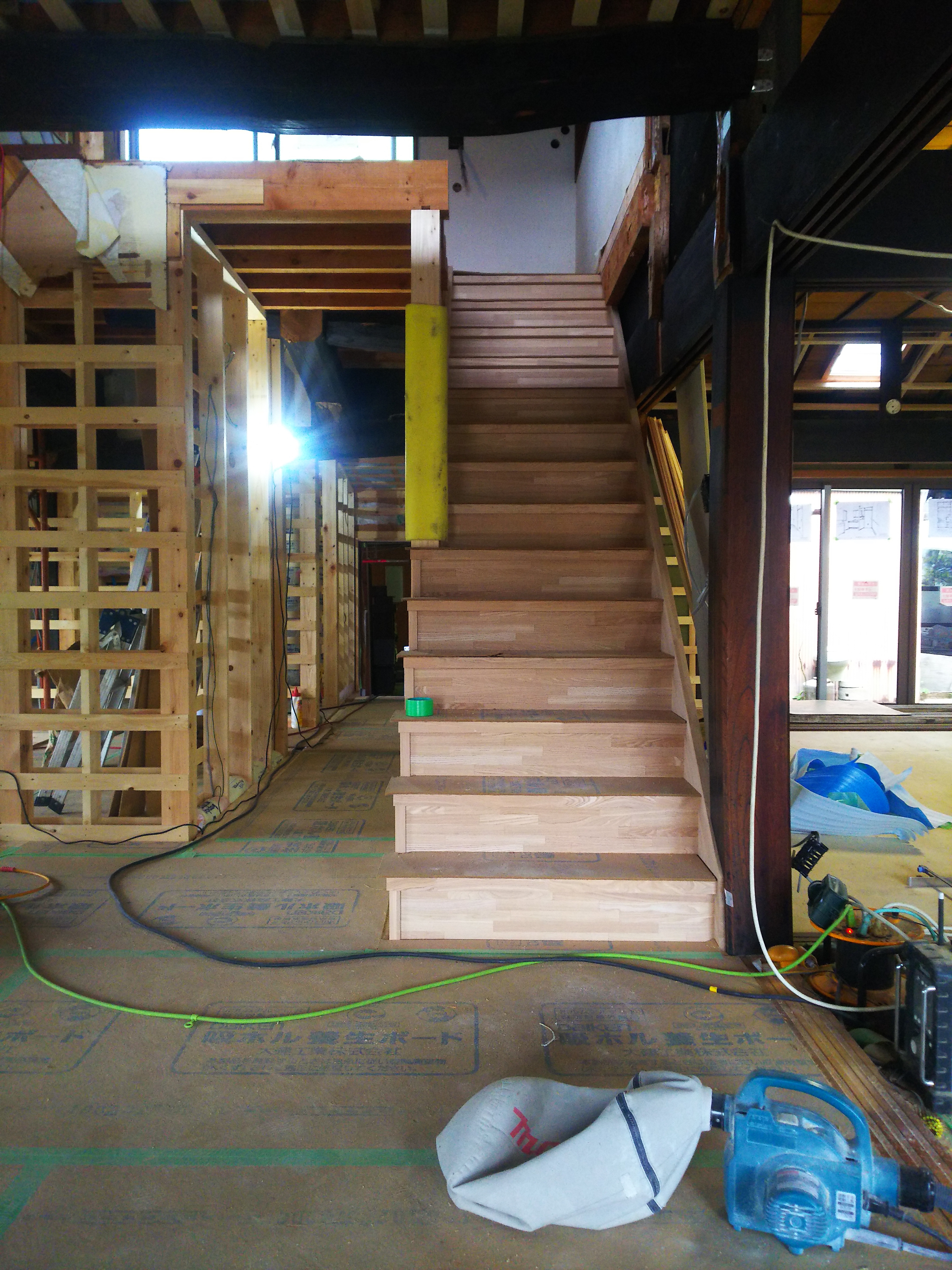 古民家階段施工 大達工務店