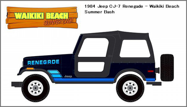 Greenlight Multi Car Dioramas Michelin Service Center Lifeguard Waikiki Beach Summer Bash Diecast Model Mini Car 2