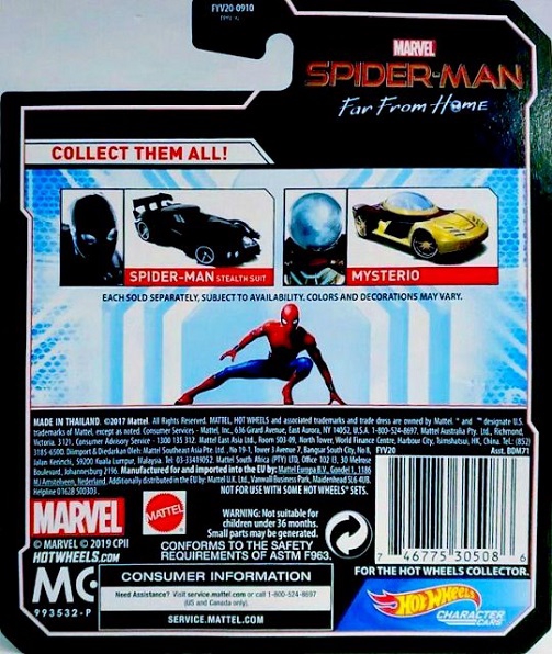 hot wheels spider man far from home