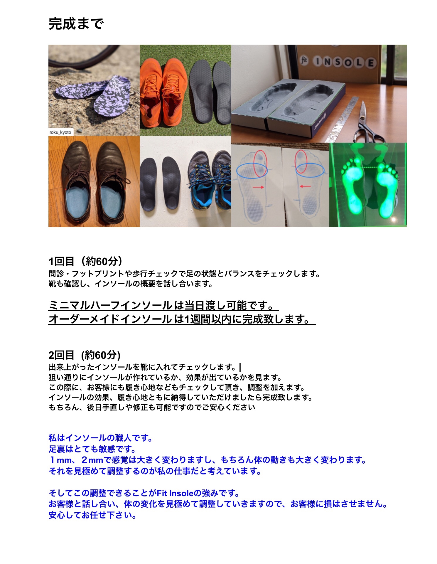 完成まで | Fit Insole