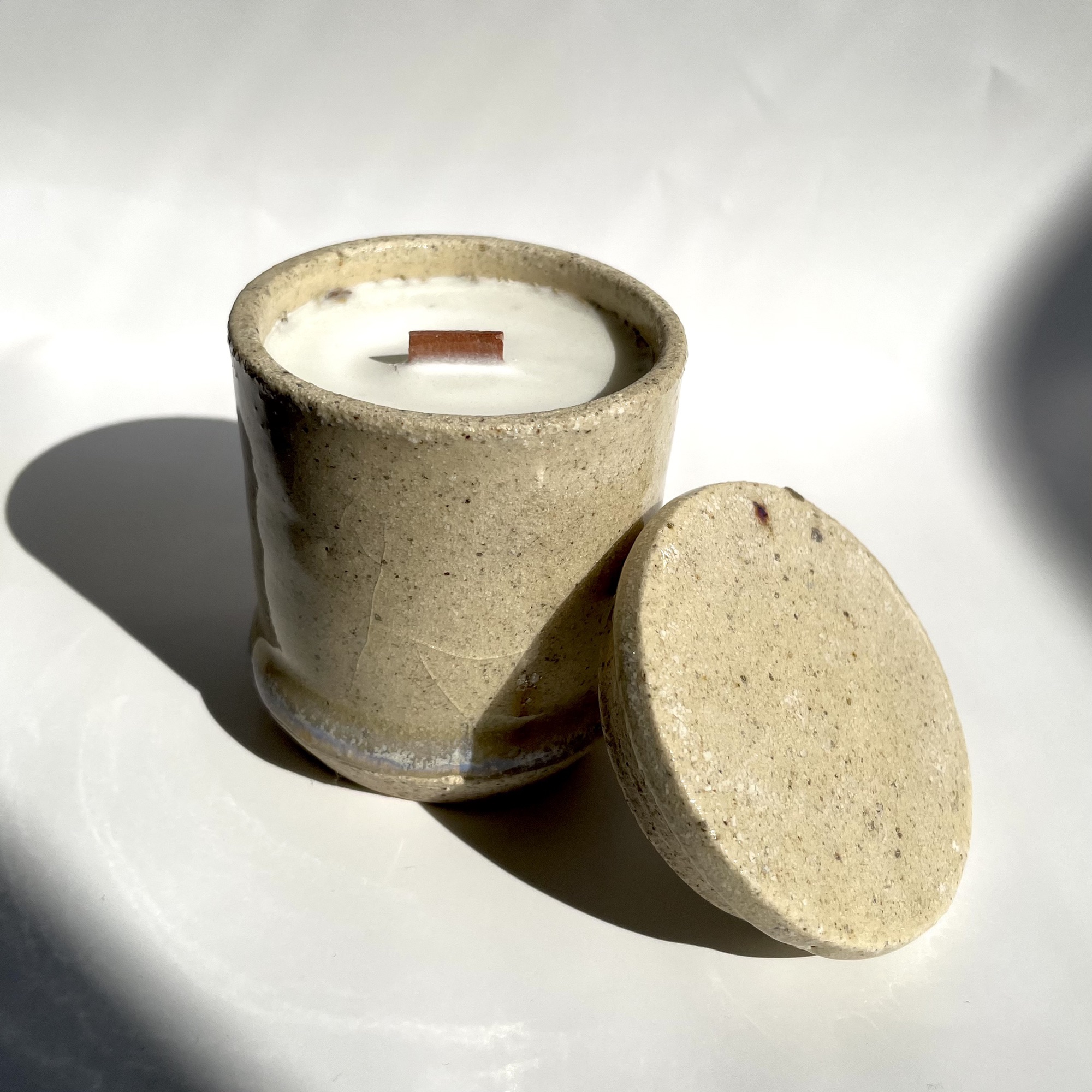 ソイキャンドル木芯/原土ブレンド/陶器｜Misa.co（ミサコ） | Misa.co