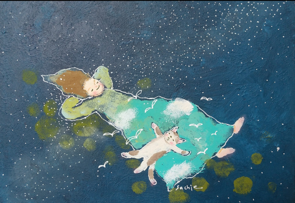 空を見あげて あくびして」 戸田さちえ イラスト展 | THREE DAYS